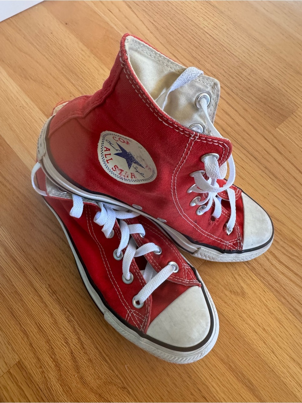 Converse All Star High-Top Canvas Sneakers in Red